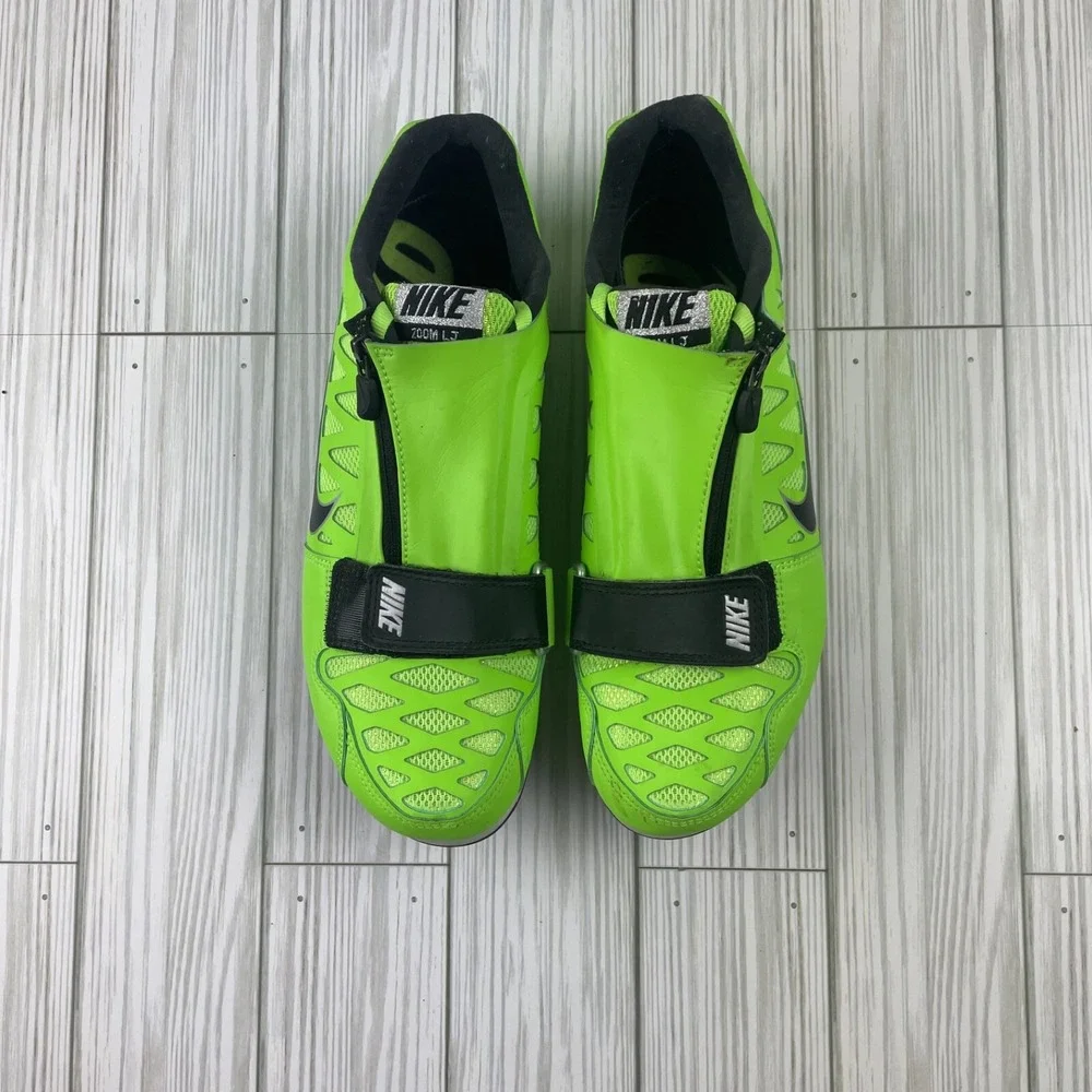 62 Nike Zoom LJ 4 Long Jump‎ Track Field Spikes Green 415339-300 SIZE 5